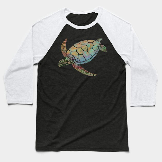 Sea Turtle Baseball T-Shirt by JulietLake